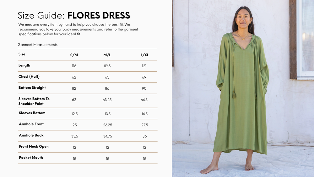 
                  
                    Flores Billowing Dress | Organic Sugarcane | Forest
                  
                