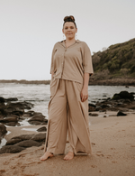 bamboo lounge pants natural woman sustainable clothing byron bay brand Zaya and Kai