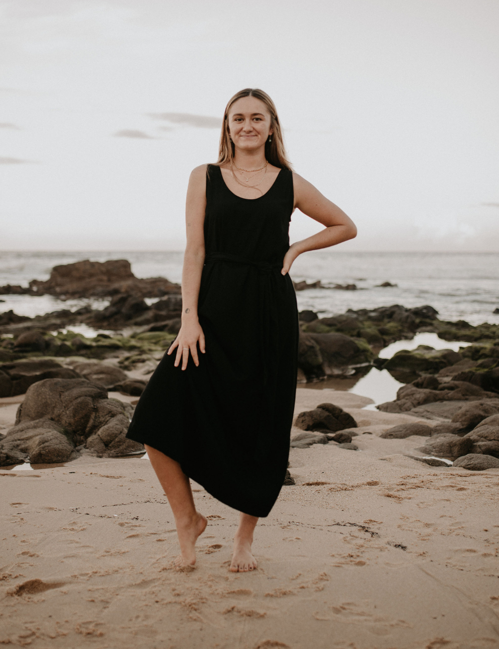Bamboo Dress - Charcoal