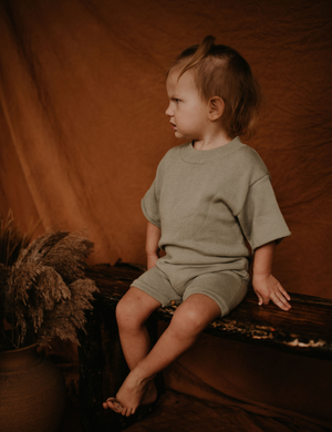 
                  
                    knitted oversized jumpsuit faded mint baby toddler sustainable clothing byron bay brand Zaya and Kai
                  
                