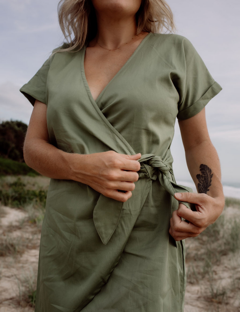 The bay wrap dress sales
