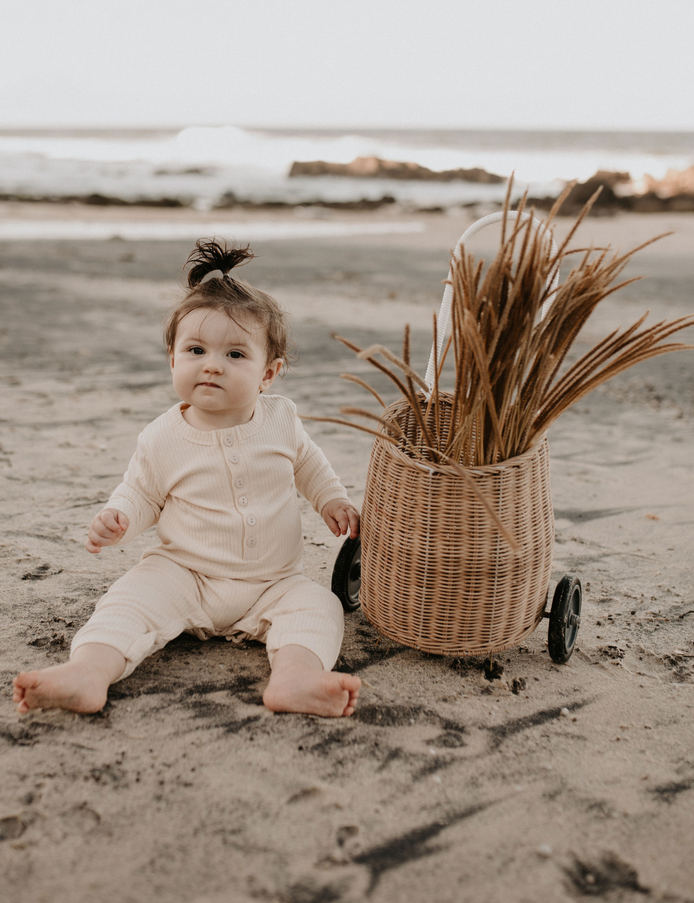 
                  
                    organic full length jumpsuit ribbed cream natural baby toddler sustainable clothing byron bay brand Zaya and Kai
                  
                